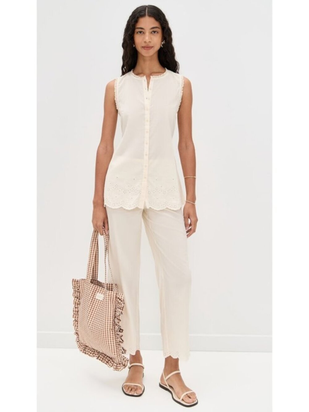 REFORMATION Willa Two Piece Set in Cream Size US 0 NWT